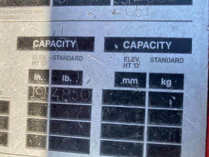 Used 2005 Raymond DSD50 Forklift 3 stage, side shift, 5000 lbs