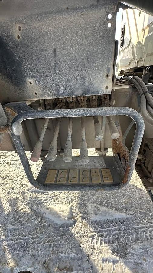 Used 2010 International 7600 Crane truck with a dump box