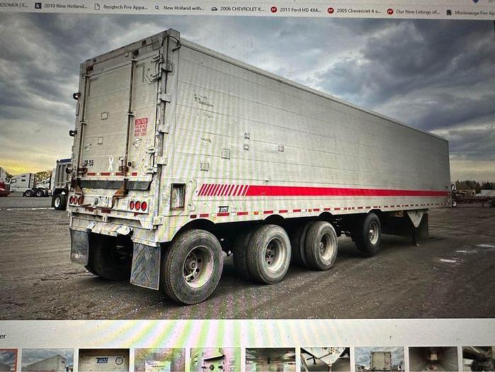 Used 2008 TITAN 48 ft Quad/Axle Closed Top aluminum live bottom