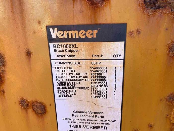 Used 2013 Vermeer BC1000XL Woodchippe 1368 hrs works perfect 1