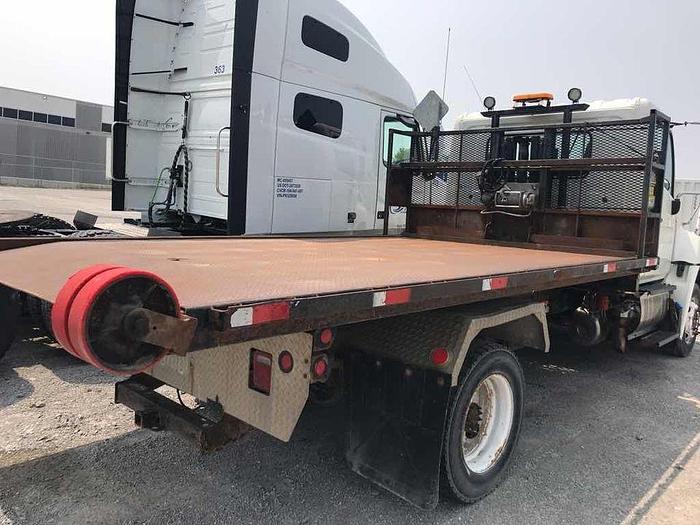 Used 2014 HINO 258 HOOKLIFT EQUIPMENT FLOAT TRUCK, BIN TRUCK,