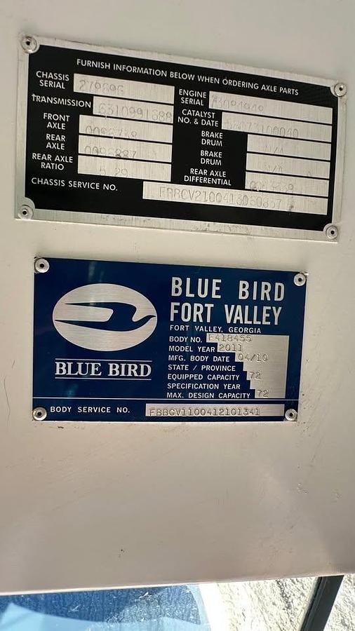 Used 2011 BlueBird Vision 4x2 72 Seats School Bus