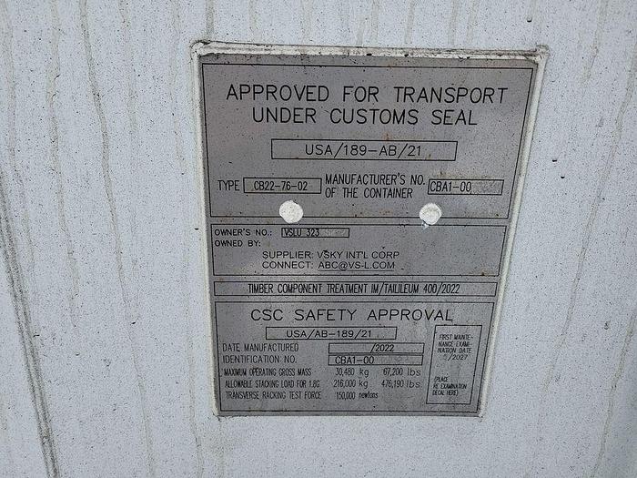 Used 2022 20 FOOT STANDARD 8.5 FEET HIGH SEACAN 20 foot standard