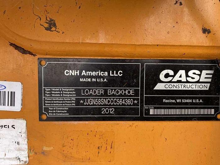 Used 2012 CASE 580SN BACKHOE 4X4