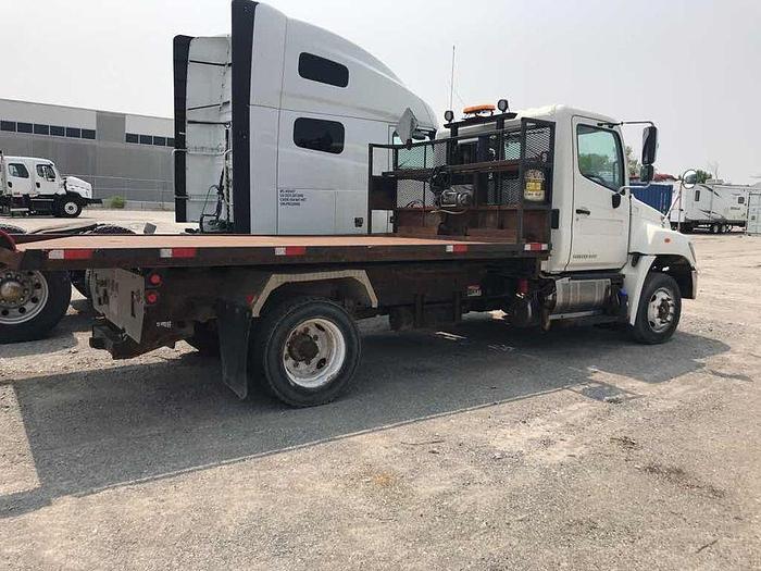 Used 2014 HINO 258 HOOKLIFT EQUIPMENT FLOAT TRUCK, BIN TRUCK,