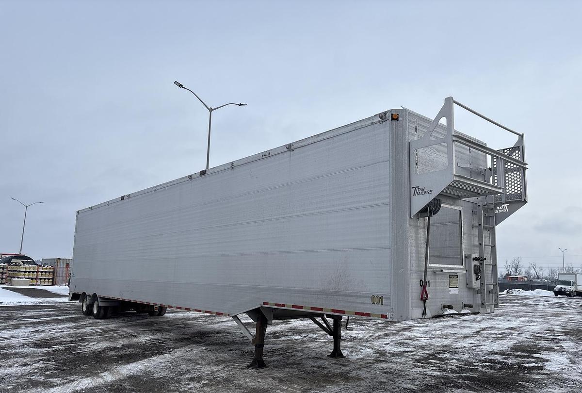 Used 2000 Titan 53 ft x 102 in T/A Moving Floor Open-Top Chip Trailer