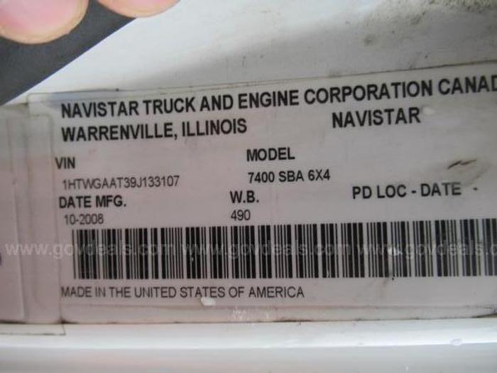 Used 2009 International 7400 Plow Truck w\Viking Flat Deck ONLY $134