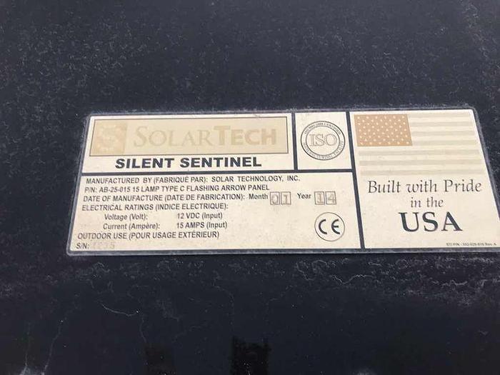 Used 2014 SOLAR AB-0715-MTO SIGN in excellent condition newer battery