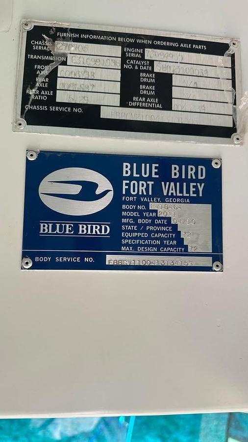 Used 2011 BlueBird 4x2 72-Seat school bus