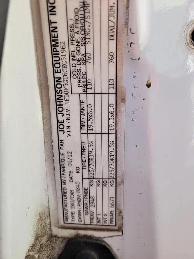 Used 2012 Ford F550 XL SD S/A refuse truck