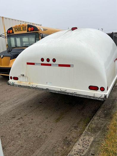 Used 2003 U PULL 8’ X 12’ FIBERGLASS COVER DOUBLE SNOWMOBILE TRAILER