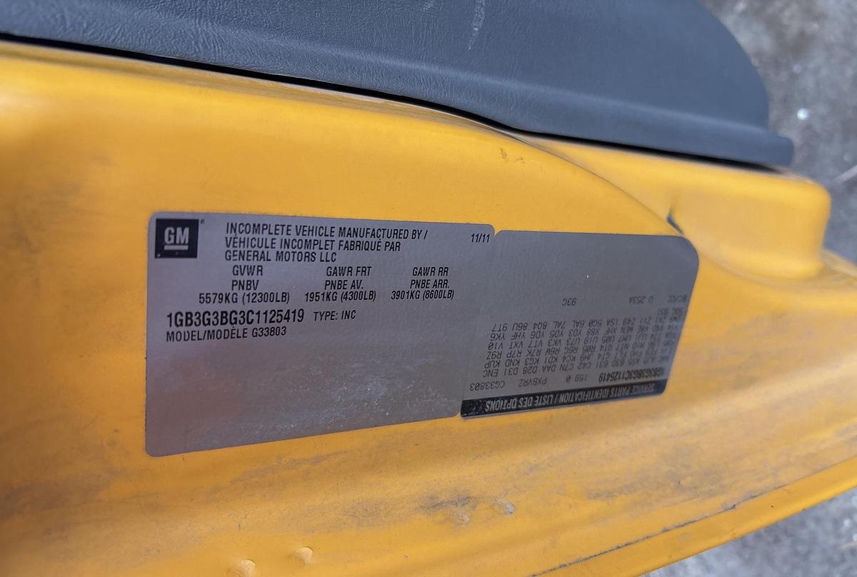 Used 2012 Chevrolet Express G3500 4x2 12-Seat School Bus