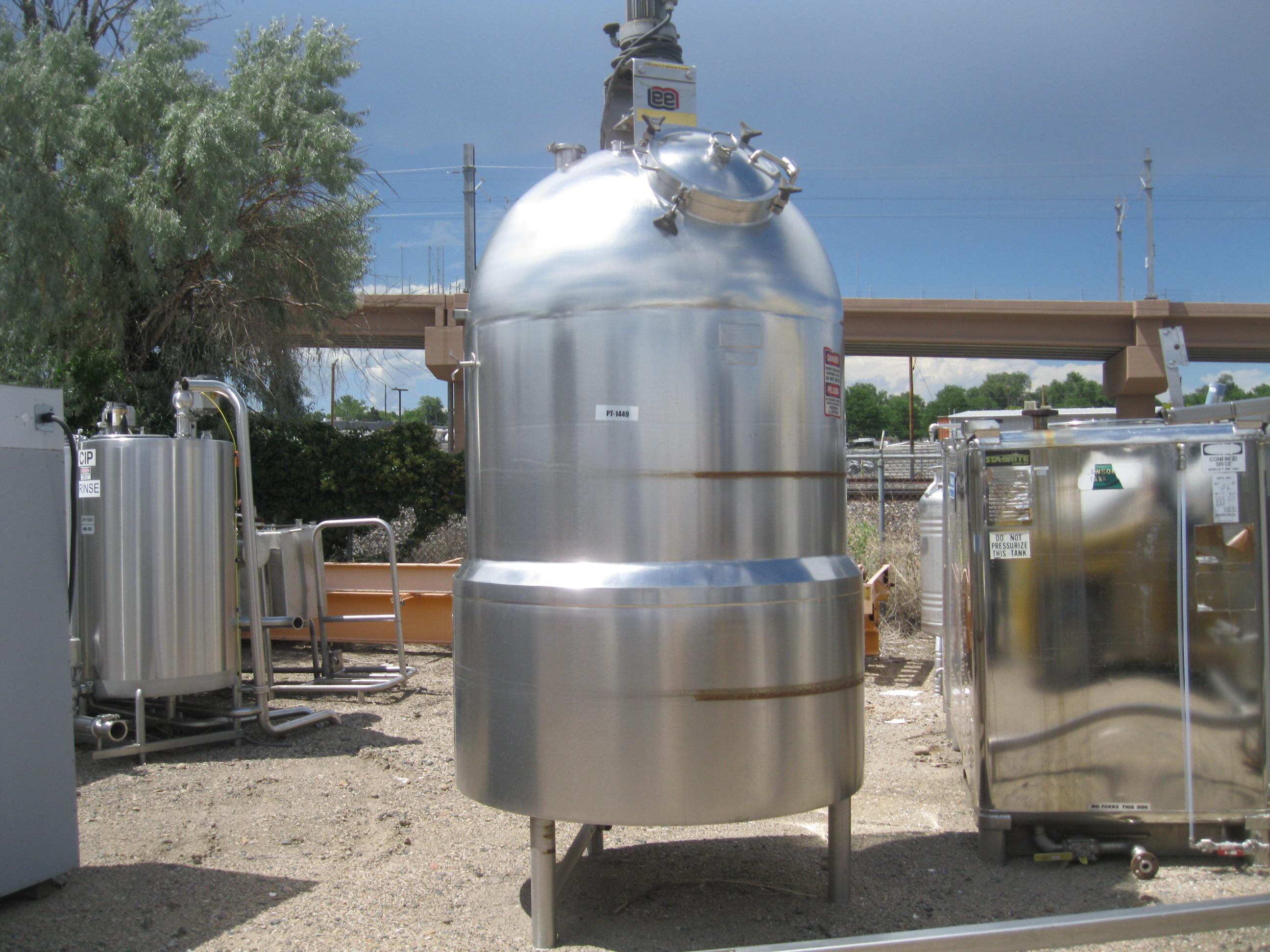 Usado 400 GALLON VACUUM KETTLE. LEE INDUSTRIES MODEL 400D7S