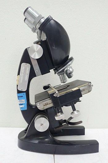 Used Vintage Bausch and Lomb 16033-443 Microscope with 3 Objectives & Condenser
