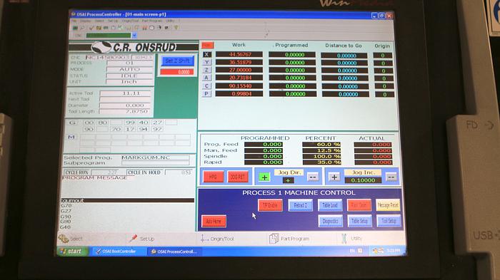 Used C.R. ONSRUD MODEL F145G15W10 "5-Axis Pro Series" CNC ROUTER"