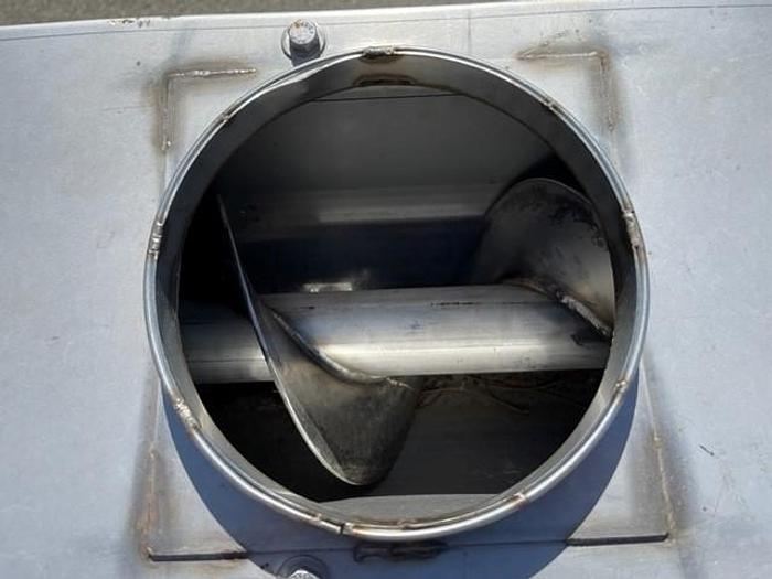 Used 20' Long x 8" Diameter Stainless Steel Auger Screw Conveyor
