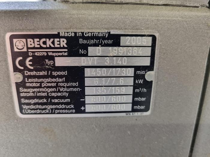 Used 2005 Becker DVT 3.140