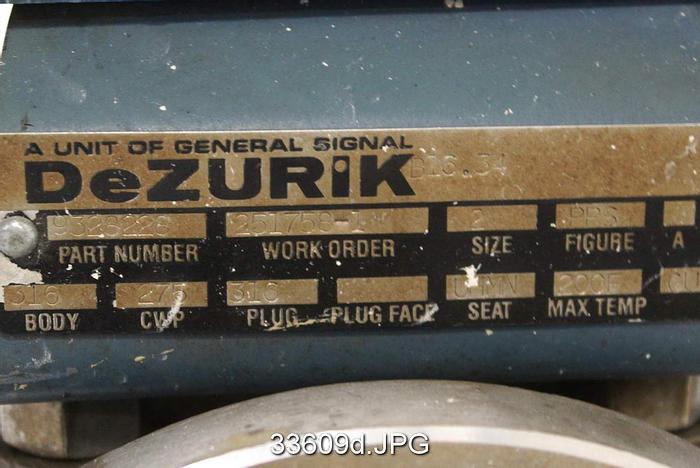 Used Dezurik 2" Ball Control Valve #33609