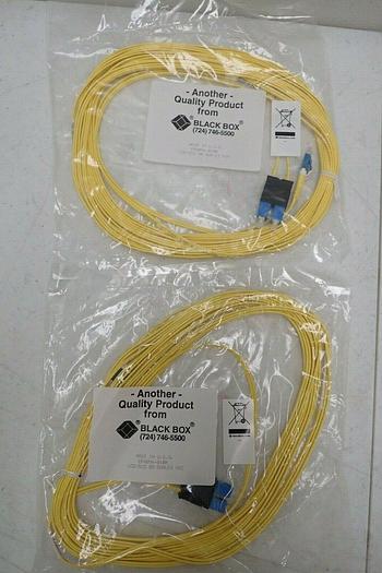 Used Lot of 2 Black Box EFN094-010M LCD/SCD SM Duplex PVC Fiber Optic Cables 10M