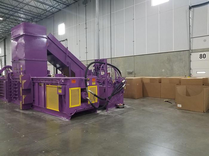 Used MARATHON NEXGEN HORIZONTAL WIDE MOUTH BALER MODEL EWS 7248-975 TIEger SERIES 9" CYLINDER 75hp