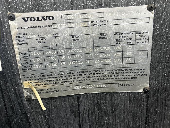 Used 2018 VOLVO 9700