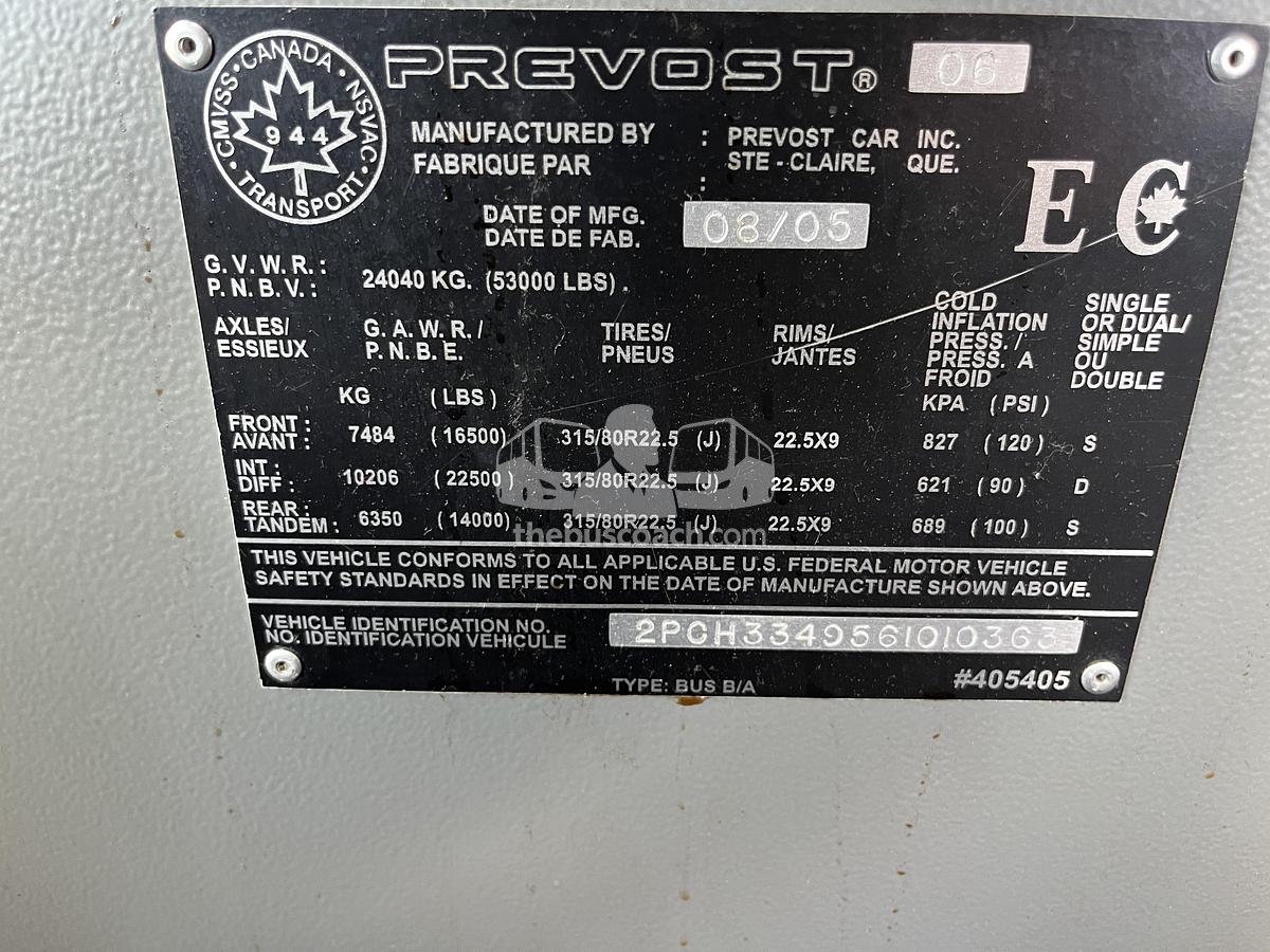 Used 2006 PREVOST H3-45 ADA