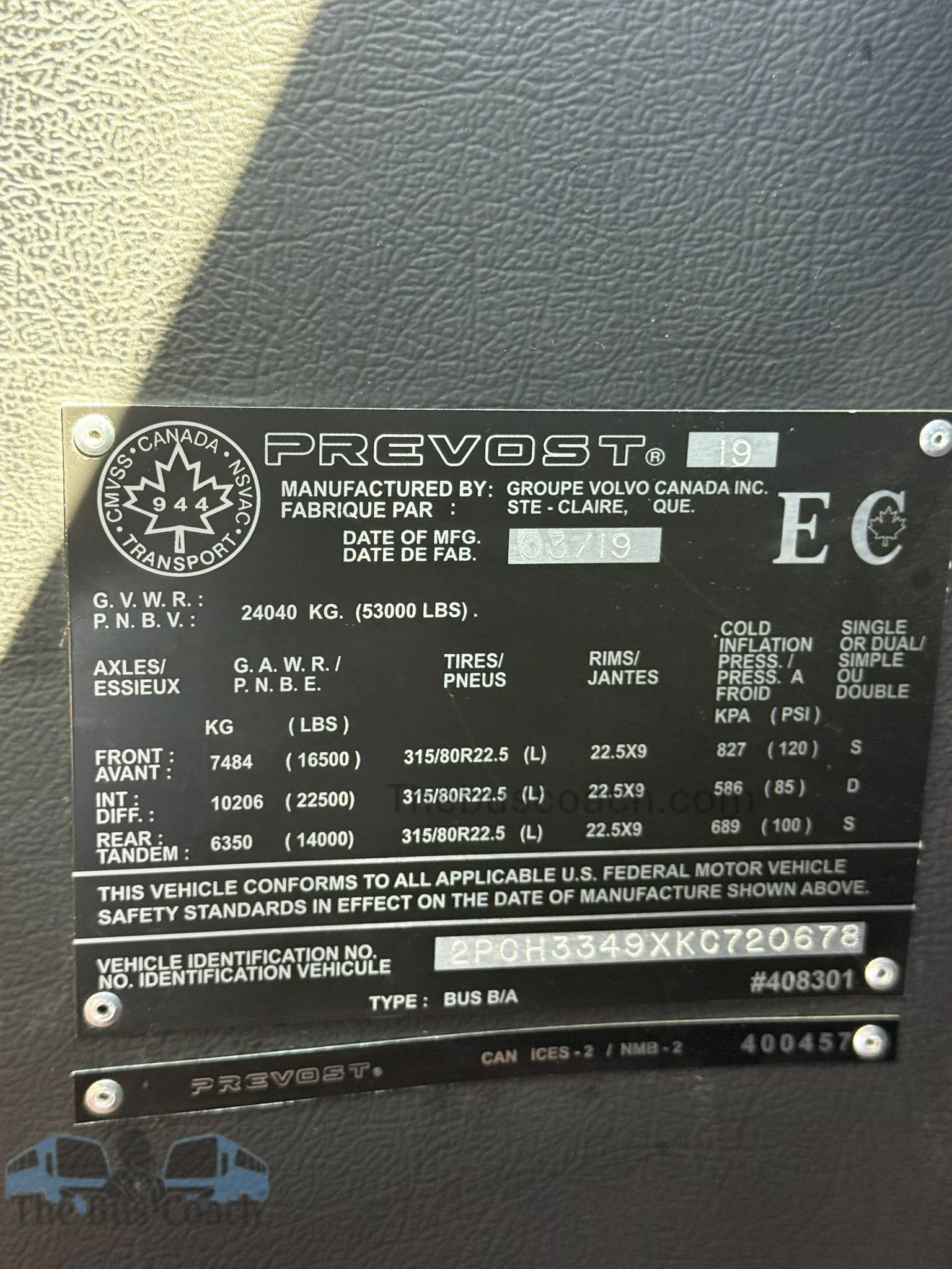 Used 2019 PREVOST H345