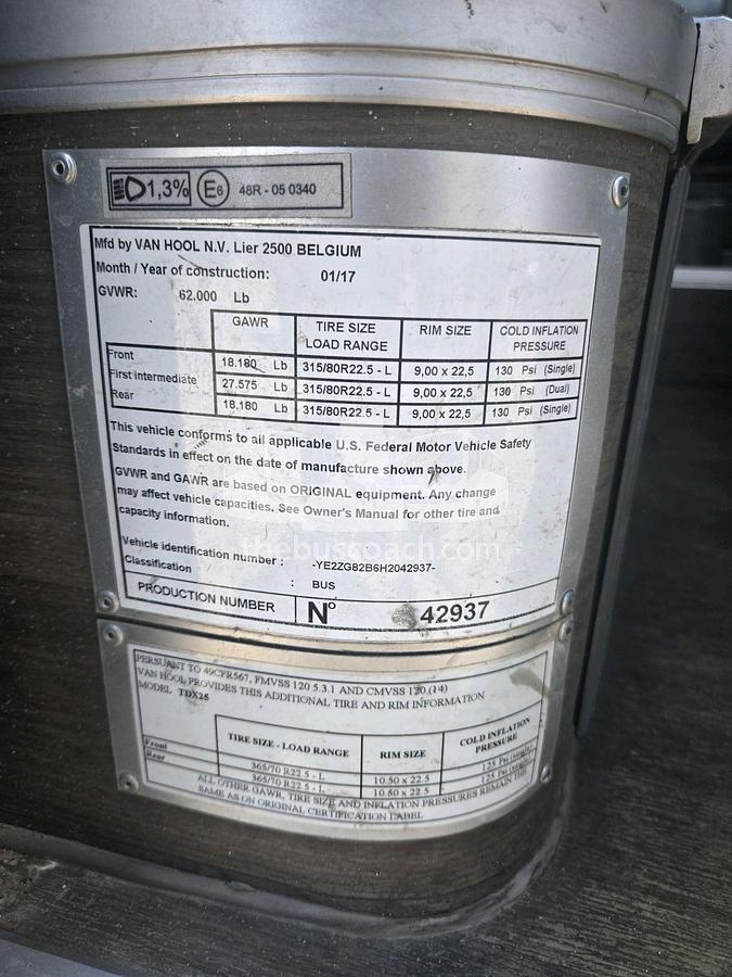 Used 2017 VAN HOOL TD925