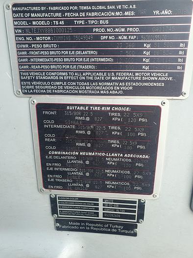 Used 2016 TEMSA TS45