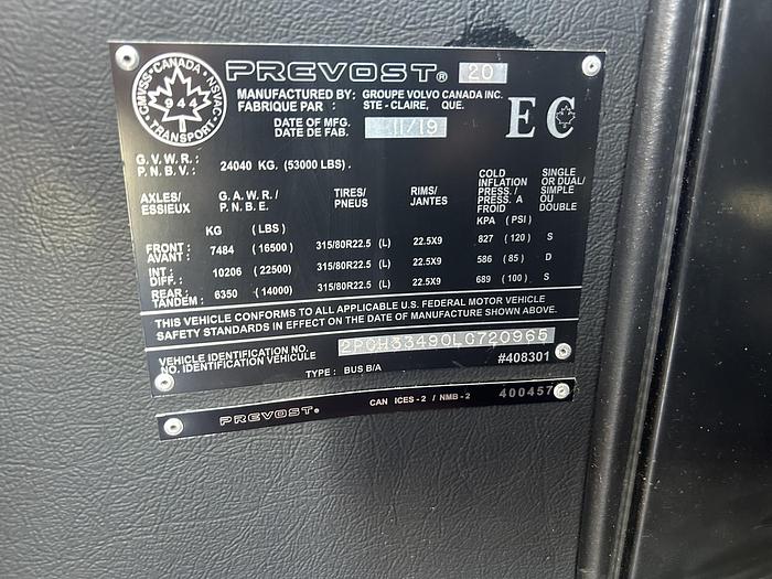 Used 2020 PREVOST H3-45