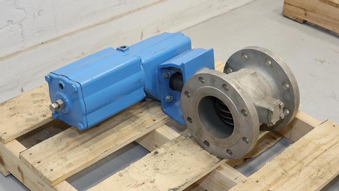 Used Neles Controls Q-R21CA04CCJDM 4" Vee Ball Valve With Q-Trim Technology #44605