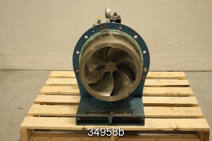 Refurbished Warren 12PL15 Power End, 12x16x15, 6 Vane, 14.5" Diameter Impeller #34958