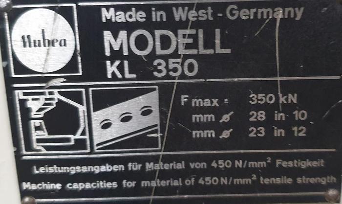 Gebraucht Lochstanze Mubea KL 350