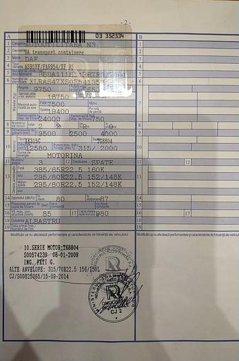 Gebruikt 2001 DAF 95 XF430 EURO 3 MANUAL 6X2 CONTAINER CHASSIS
