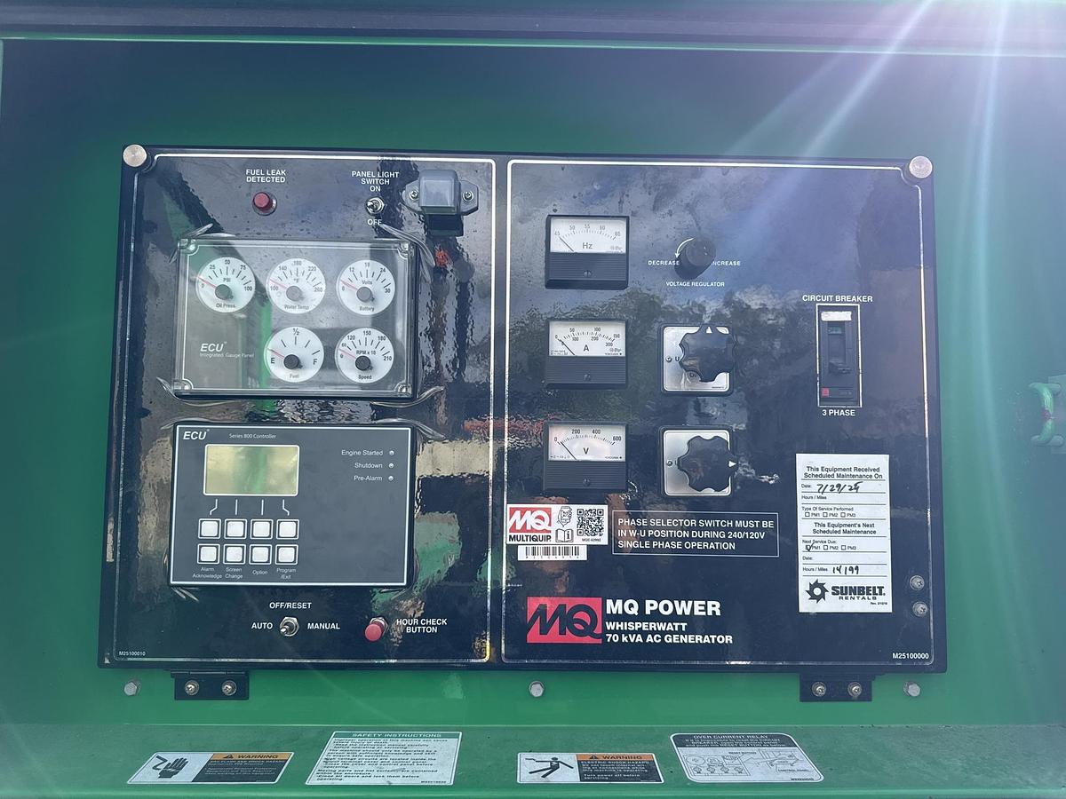 Used 2015 MULTIQUIP WHISPERWATT DCA70SSJU4I