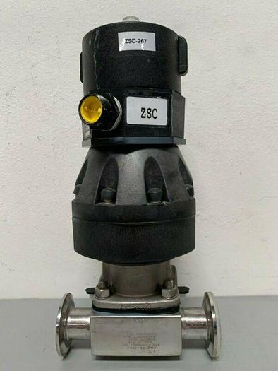 Used ITT Pure-Flo A209 3-way Stainless Steel Valve w/ 2" San Fit & Position Monitor