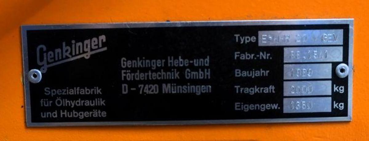 Gebruikt 1989 GENKINGER E-KHR 20-M-GEV