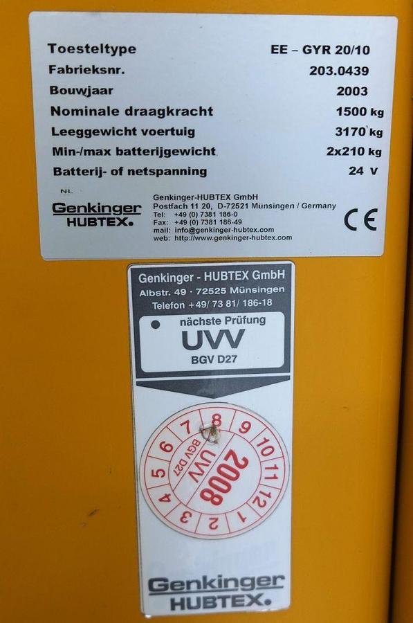Used 2003 GENKINGER EE-GYR 20/10
