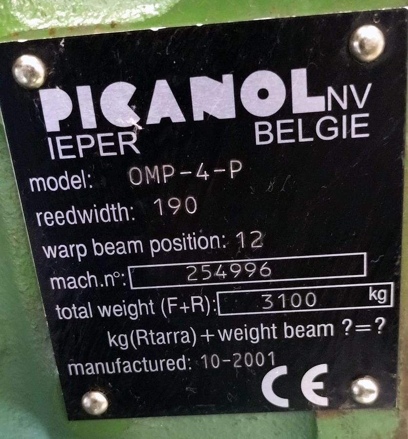 Gebruikt 2001 PICANOL OMNIplus-4-P-190