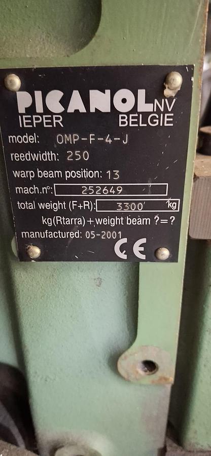 Gebruikt 2001 PICANOL OMNIPlus-F-4-J-250