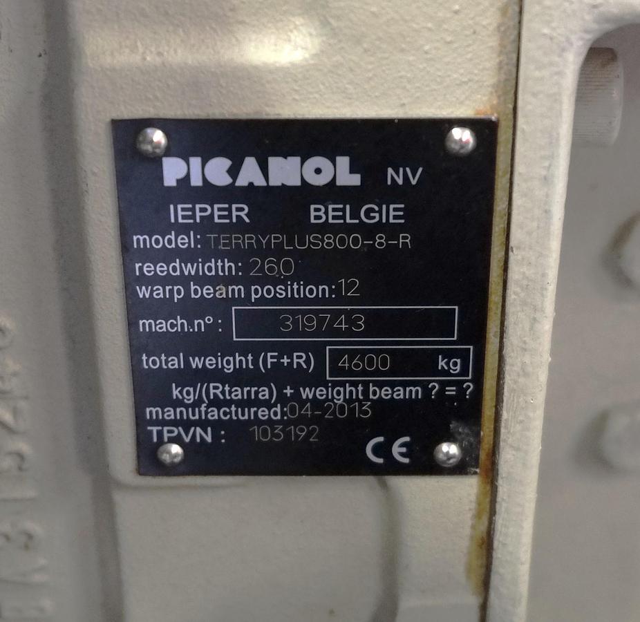 Gebruikt 2013 PICANOL TERRYPLUS800-8-R-260