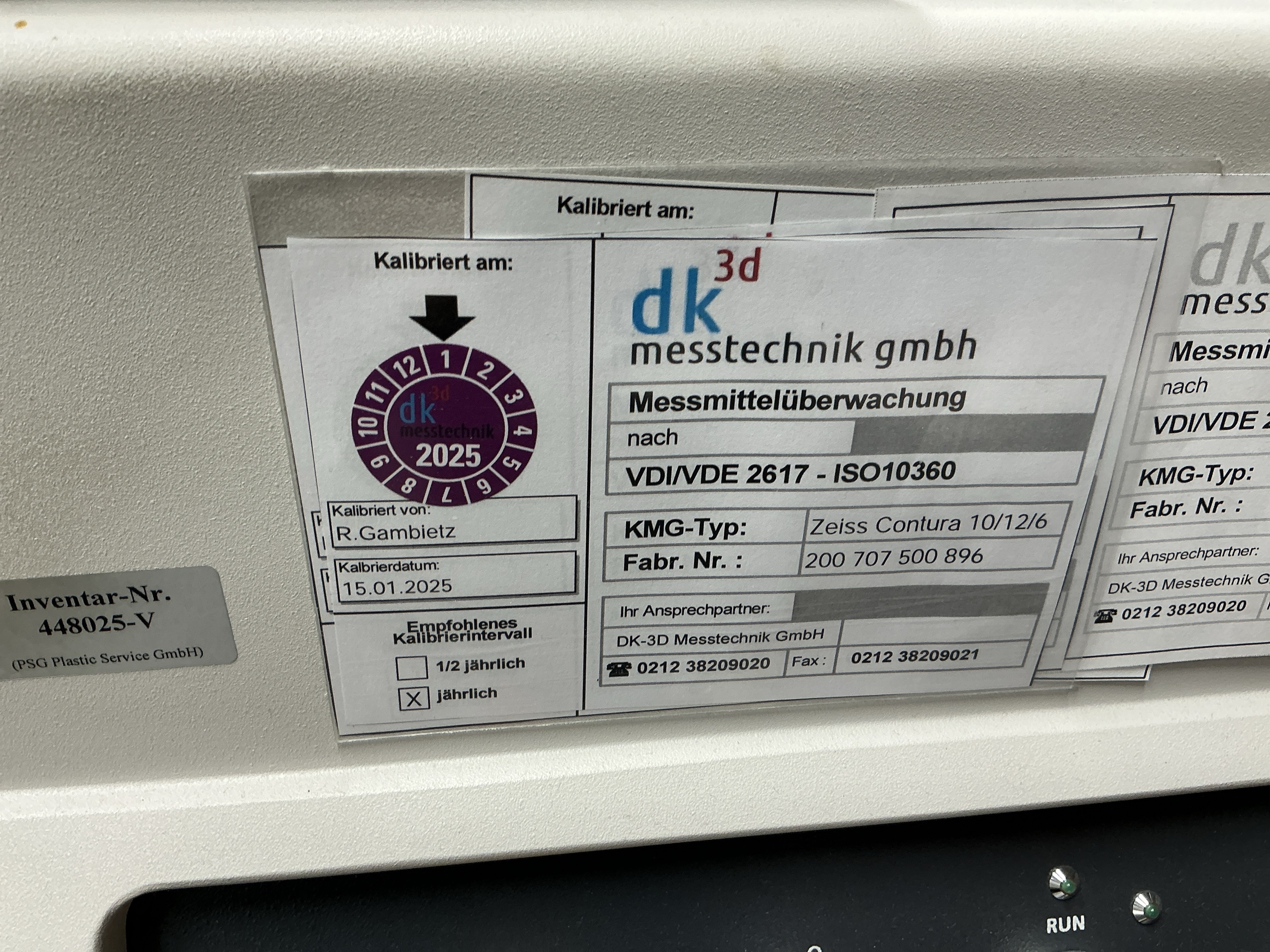 Used 2007 Zeiss CONTURA G2 10/12/6 CNC Coordinate Measuring Machine