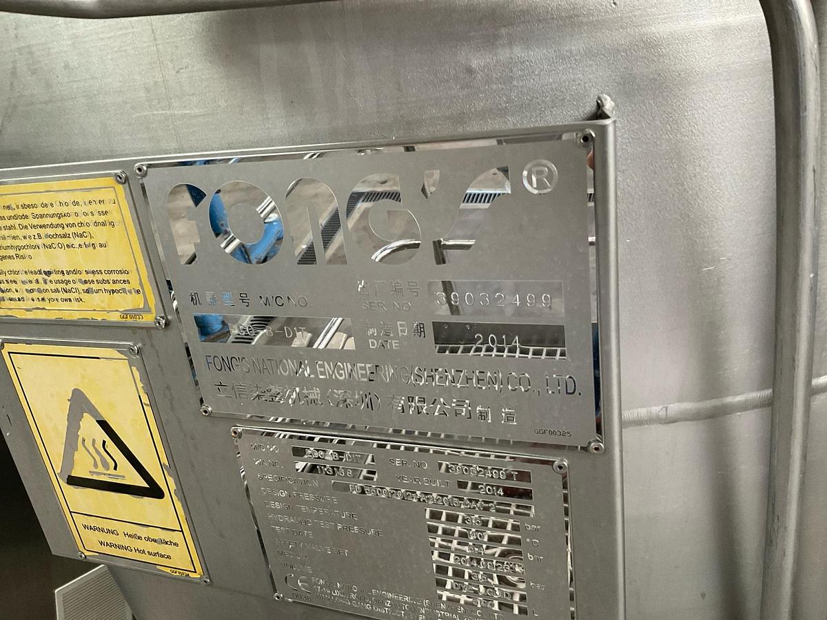 Used 2014 Fong’s ECO-8-D1T single l-shape full stainless steel tubular HT fabric dyeing installation