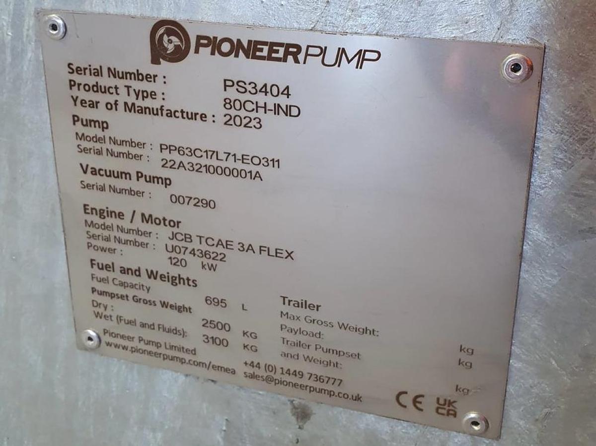 2023 PIONEER PUMP 80CH IND Mobile Centrifugal Pump Unit
