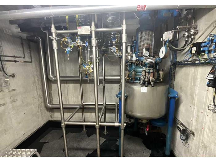 Used 2003 DE DIETRICH 100M Glass Lined Destillation unit 100L with Circulation system