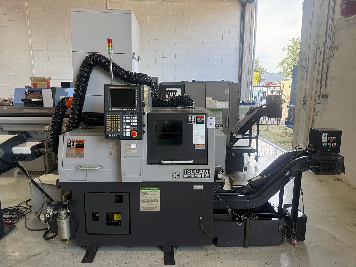 Used 2017 Tsugami B0206E-III CNC Swiss-type automatic lathe including Automatic Bar Feeder