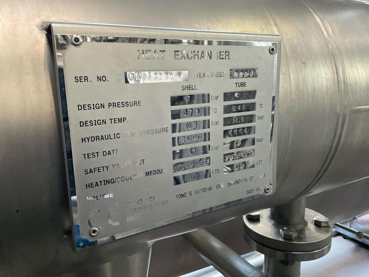 Used 2014 Fong’s ECO-8-D1T single l-shape full stainless steel tubular HT fabric dyeing installation