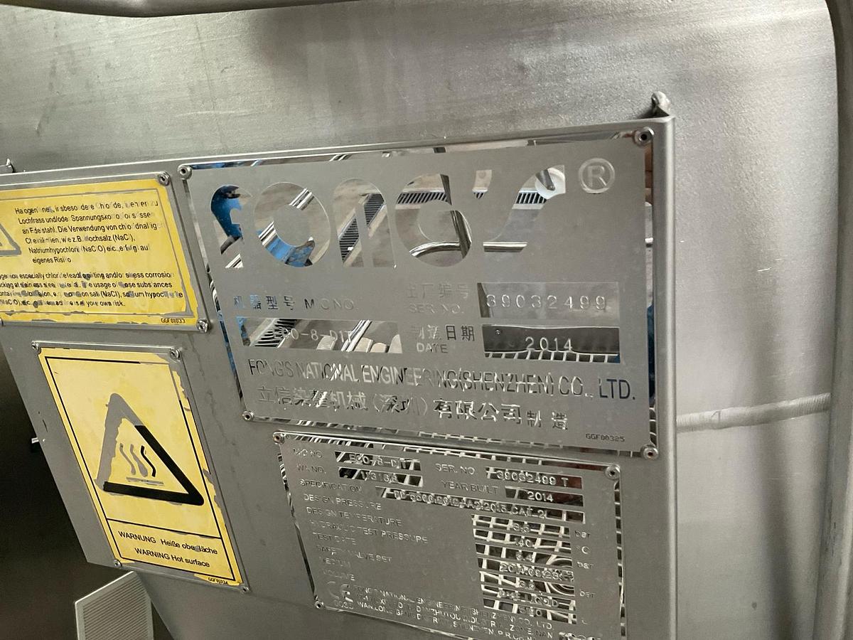 Used 2014 Fong’s ECO-8-D1T single l-shape full stainless steel tubular HT fabric dyeing installation