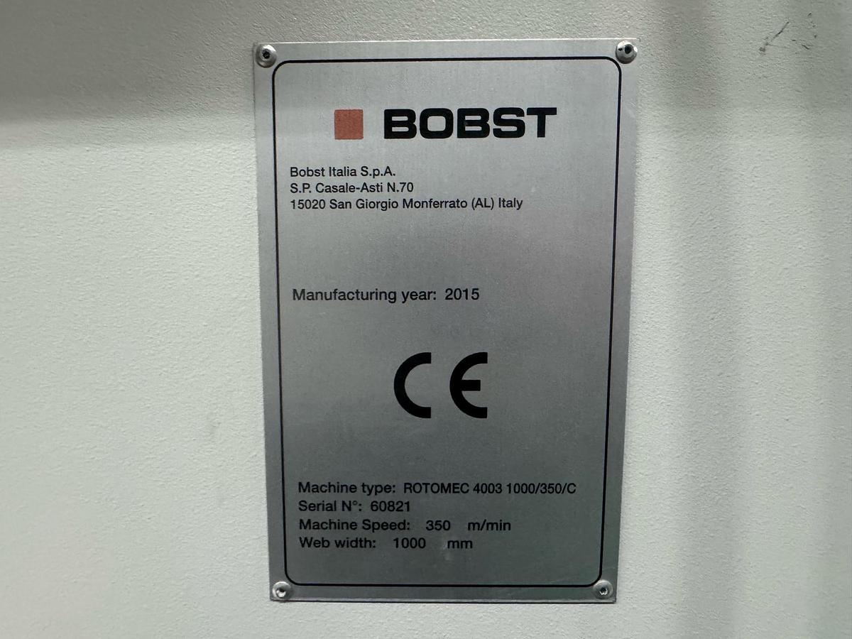 Used 2015 Bobst Rotomec 4003 1000/350/C 7-color rotogravure printing press