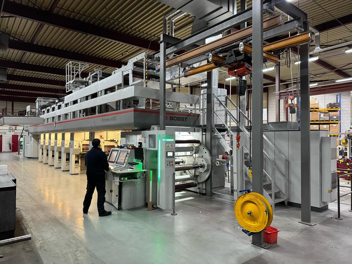 Used 2015 Bobst Rotomec 4003 1000/350/C 7-color rotogravure printing press